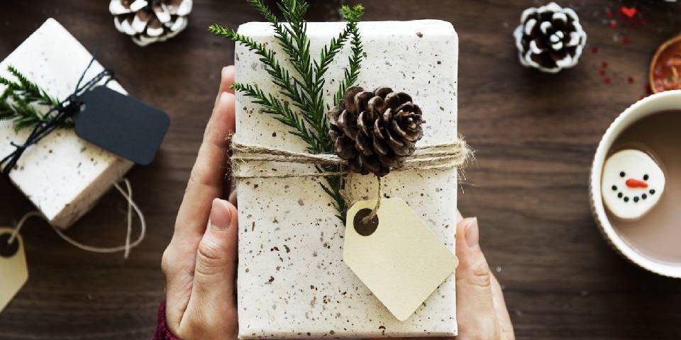 A Person Holding a Beautiful Wrapped Gift for the Party